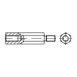 TOOLCRAFT Šestihranný distanční kolík 20 mm pozinkovaná ocel M3 149948 100 ks