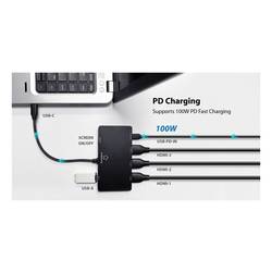 Renkforce USB-C® dokovací stanice RF-USBHA-550 Vhodné pro značky (dokovací stanice pro notebook): univerzální napájení USB-C®
