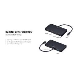 Renkforce USB-C® dokovací stanice RF-USBHA-550 Vhodné pro značky (dokovací stanice pro notebook): univerzální napájení USB-C®