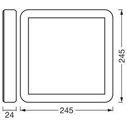OSRAM HOMELIGHTING 4099854604867 stropní svítidlo, LED stropní svítidlo LED pevně vestavěné LED Silver