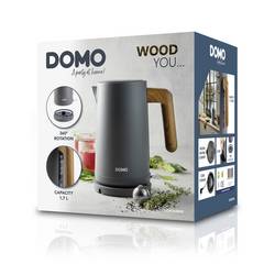 DOMO WASSERKOCHER rychlovarná konvice, Kontrolní okénko, ochrana proti přehřátí, indikátor, automatický start-stop, matná šedá, DO9268WK