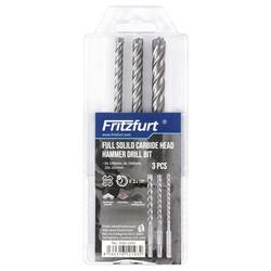 FRITZFURT 3161-2103 tvrdý kov sada příklepových vrtáků 3dílná 6 mm, 8 mm, 10 mm Celková délka 165 mm SDS plus 1 sada