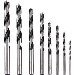 FRITZFURT 2801-3008 sada spirálových vrtáků do dřeva 8dílná 3 mm, 4 mm, 5 mm, 6 mm, 7 mm, 8 mm, 9 mm, 10 mm Celková délka 175 mm válcová stopka 1 sada