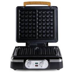 DOMO WAFFELEISEN – INKY BLACK vaflovač indikátor, nepřilnavý povlak, plynulý regulátor teploty, funkce časovače černá