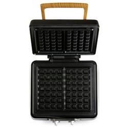 DOMO WAFFELEISEN – INKY BLACK vaflovač indikátor, nepřilnavý povlak, plynulý regulátor teploty, funkce časovače černá