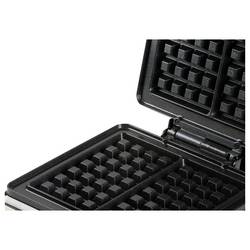 DOMO WAFFELEISEN – INKY BLACK vaflovač indikátor, nepřilnavý povlak, plynulý regulátor teploty, funkce časovače černá