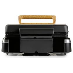 DOMO WAFFELEISEN – INKY BLACK vaflovač indikátor, nepřilnavý povlak, plynulý regulátor teploty, funkce časovače černá