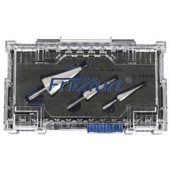 FRITZFURT 3151-1105 HSS-G sada kuželového vrtáku 3dílná 14 mm, 20 mm, 30.5 mm Celková délka 185 mm odolný proti korozi válcová stopka 1 sada