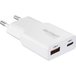 VOLTCRAFT UC-1C1A30W01 USB nabíječka 30 W 1x USB A , 1x USB-C® Rychlé nabíjení, Power Delivery 3.0 bílá GaN