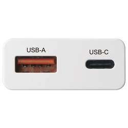 VOLTCRAFT UC-1C1A30W01 USB nabíječka 30 W 1x USB A , 1x USB-C® Rychlé nabíjení, Power Delivery 3.0 bílá GaN