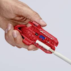 Knipex 16 95 02 SB ErgoStrip odizolovací nástroj Vhodné pro odizolovací kleště Kulaté kabely , Kabel do vlhkých prostorů , datový kabel , koaxiální kabel 4.8