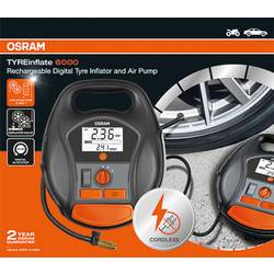 Osram Automotive TYREinflate 6000, OTIR6000, kompresor, 5.5 bar, automatické vypnutí, digitální displej, s pracovní lampou, s funkcí powerbanky, nabíjecí, 12 a