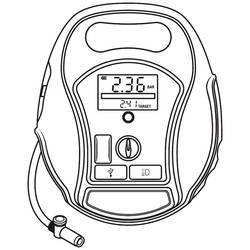 Osram Automotive TYREinflate 6000, OTIR6000, kompresor, 5.5 bar, automatické vypnutí, digitální displej, s pracovní lampou, s funkcí powerbanky, nabíjecí, 12 a
