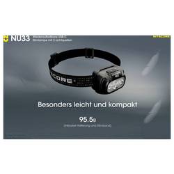 NiteCore NU33 LED čelovka, napájeno akumulátorem, 200 lm, 147 h, NC-NU33