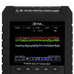 PCE Instruments Power Analyzer síťový analyzátor 3fázové, 1fázové s funkcí záznamníku, vč. proudových kleští, Měření spotřeby energie, Hledání poruch, Grafický