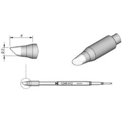 JBC Tools C245912 pájecí hrot oblý, zkosený Velikost hrotů 3.0 mm Délka hrotů 8 mm Obsah 1 ks