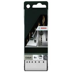 Bosch Accessories 2609255087 HSS kovový spirálový vrták 6dílná 2 mm, 3 mm, 4 mm, 5 mm, 6 mm, 8 mm Cobalt DIN 338 válcová stopka 1 sada
