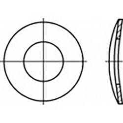TOOLCRAFT TO-6854478 pružná podložka vnitřní Ø: 16 mm DIN 137 pružinová ocel 250 ks