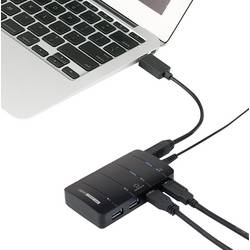 Renkforce RF-3016752 USB Hub 4 porty USB-A USB 3.0 5 GBit/s se stavovými LED černá