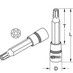 KS Tools 918.1746 9181746 T profil s otvorem Nástrčný klíč TB 40 1/2