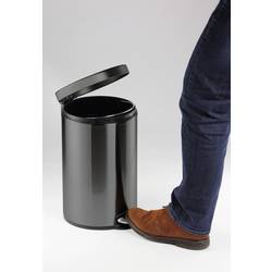 Durable DURABLE - 341058 - Abfallbehälter mit Tritt 5 l metall anthrazit 341058 Odpadkové vědro 5 l (Ø x v) 20.5 cm x 29 cm kov, plast antracitově šedá 1 ks