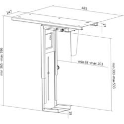 LogiLink držák na PC podpultový LogiLink - System-Montageklammer - unter Tisch EO0004 černá Zatížitelný do hmotnosti=10 kg