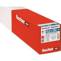Fischer 566352 PowerFast II talířové šrouby 10 mm 360 mm vnitřní hvězdice ocel galvanizováno zinkem 50 ks
