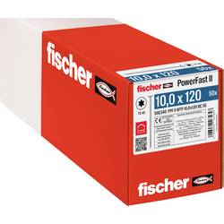 Fischer 566340 PowerFast II talířové šrouby 10 mm 120 mm vnitřní hvězdice ocel galvanizováno zinkem 50 ks