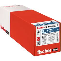 Fischer 568168 PowerFast II talířové šrouby 8 mm 240 mm vnitřní hvězdice ocel galvanizováno zinkem 50 ks