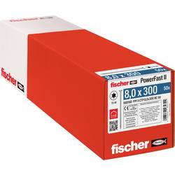 Fischer 568160 PowerFast II šroub se zápustnou hlavou 8 mm 300 mm vnitřní hvězdice ocel galvanizováno zinkem 50 ks