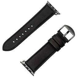JT Berlin Watchband Wannsee náramek 42 mm, 44 mm, 45 mm, 49 mm M černá, Space Grau Watch Series 1, Watch Series 2, Watch Series 3, Watch Series 4, Watch Series