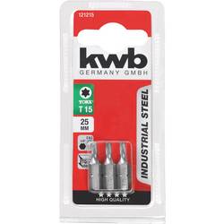 kwb 121215 Bit TX Pohon (šroubovák): 1/4 (6,3 mm) Typ zakončení: TX TX 15 25 mm