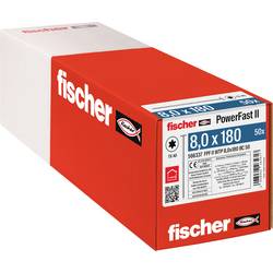 Fischer 566337 PowerFast II talířové šrouby 8 mm 180 mm vnitřní hvězdice ocel galvanizováno zinkem 50 ks