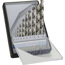 Bosch Accessories 2607010535 HSS sada spirálových vrtáku do kovu 10dílná 1 mm, 2 mm, 3 mm, 4 mm, 5 mm, 6 mm, 7 mm, 8 mm, 9 mm, 10 mm broušený DIN 338 válcová