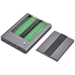Renkforce RF-ENC-450 USB-C® M.2 PCIe NVMe 2 porty dokovací stanice pro pevný disk s funkcí klonování