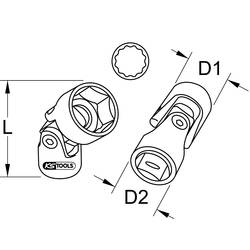 KS Tools 9174856 9174856 12-hranný Nástrčný klíč 15 mm 15 mm 3/8