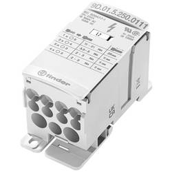 Finder 9D.01.5.250.0111 rozdělovač bílá 12-pólový 35 mm² 250 A 1000 V/AC, 1500 V/DC Typ vodiče = L, N, PE