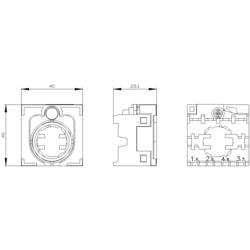Siemens 3SU1500-0BA10-0AA0 3SU15000BA100AA0 Holder 4násobné provedení (š x v) 40 mm x 40 mm 1 ks Piece