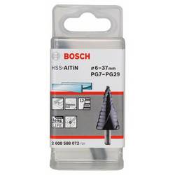 Bosch Accessories 2608588072 2608588072 HSS stupňovitý vrták Celková délka 93 mm TiAIN kuželový záhlubník 3 břitý 1 ks
