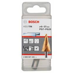 Bosch Accessories 2608587435 2608587435 HSS stupňovitý vrták Celková délka 93 mm TiN kuželový záhlubník 3 břitý 1 ks