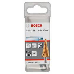 Bosch Accessories 2608587430 2608587430 HSS stupňovitý vrták Celková délka 93.5 mm TiN kuželový záhlubník 3 břitý 1 ks