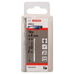 Bosch Accessories 2608595059 HSS kovový spirálový vrták 4 mm Celková délka 75 mm broušený DIN 338 válcová stopka 10 ks