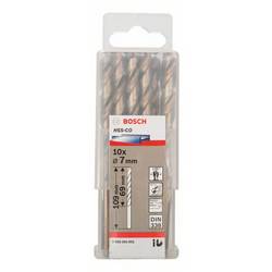 Bosch Accessories 2608585892 HSS kovový spirálový vrták 7 mm Celková délka 109 mm Cobalt DIN 338 válcová stopka 10 ks