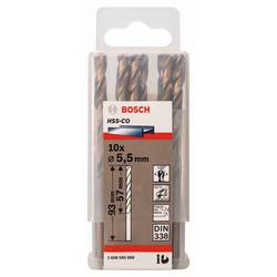 Bosch Accessories 2608585888 HSS kovový spirálový vrták 5.5 mm Celková délka 93 mm Cobalt DIN 338 válcová stopka 10 ks