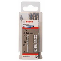 Bosch Accessories 2608585884 HSS kovový spirálový vrták 4.8 mm Celková délka 86 mm Cobalt DIN 338 válcová stopka 10 ks