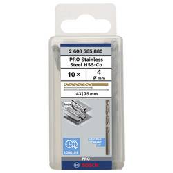 Bosch Accessories 2608585880 HSS kovový spirálový vrták 4 mm Celková délka 75 mm Cobalt DIN 338 válcová stopka 10 ks