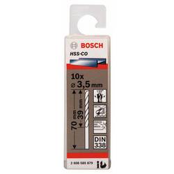 Bosch Accessories 2608585879 HSS kovový spirálový vrták 3.5 mm Celková délka 70 mm Cobalt DIN 338 válcová stopka 10 ks