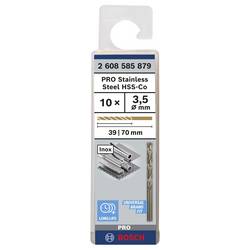 Bosch Accessories 2608585879 HSS kovový spirálový vrták 3.5 mm Celková délka 70 mm Cobalt DIN 338 válcová stopka 10 ks