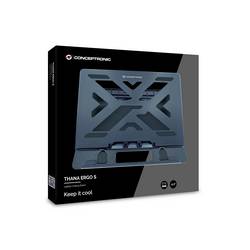 Conceptronic ERGO Laptop Cooling Stand chladicí podložka pod notebook nastavitelná výška