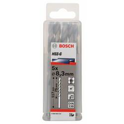 Bosch Accessories 2608585510 HSS kovový spirálový vrták 8.3 mm Celková délka 117 mm broušený DIN 338 válcová stopka 5 ks